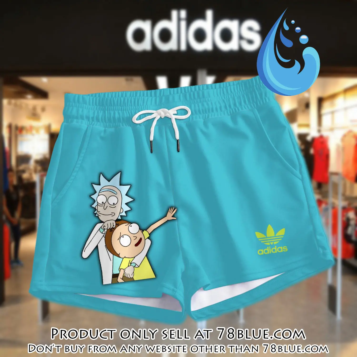 Premium rick and morty in adidas women shorts lady beach shorts wms1084 78b2048453